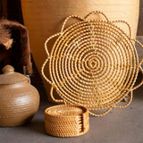 Maxbell Wall Basket Decor Bowl Mats Coasters Round for Farmhouse Room Decoration Flower 33cm