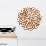 Maxbell Wall Basket Decor Bowl Mats Coasters Round for Farmhouse Room Decoration Flower 33cm