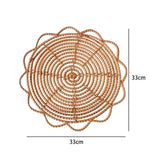 Maxbell Wall Basket Decor Bowl Mats Coasters Round for Farmhouse Room Decoration Flower 33cm