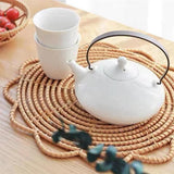 Maxbell Wall Basket Decor Bowl Mats Coasters Round for Farmhouse Room Decoration Flower 33cm
