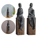 Maxbell African Statues Figurine Women Figure for Living Room Decor 16cmx14cmx41.5cm