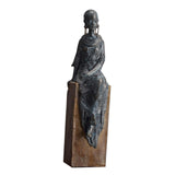 Maxbell African Statues Figurine Women Figure for Living Room Decor 16cmx14cmx41.5cm