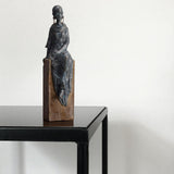 Maxbell African Statues Figurine Women Figure for Living Room Decor 16cmx14cmx41.5cm