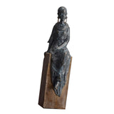 Maxbell African Statues Figurine Women Figure for Living Room Decor 16cmx14cmx41.5cm