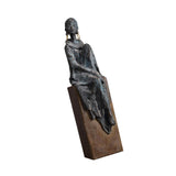 Maxbell African Statues Figurine Women Figure for Living Room Decor 16.5cmx14cmx42cm