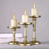 Maxbell 3x Metal Candle Holder Candle Stands Candelabra for Dining Party Decoration