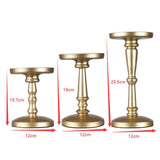 Maxbell 3x Metal Candle Holder Candle Stands Candelabra for Dining Party Decoration