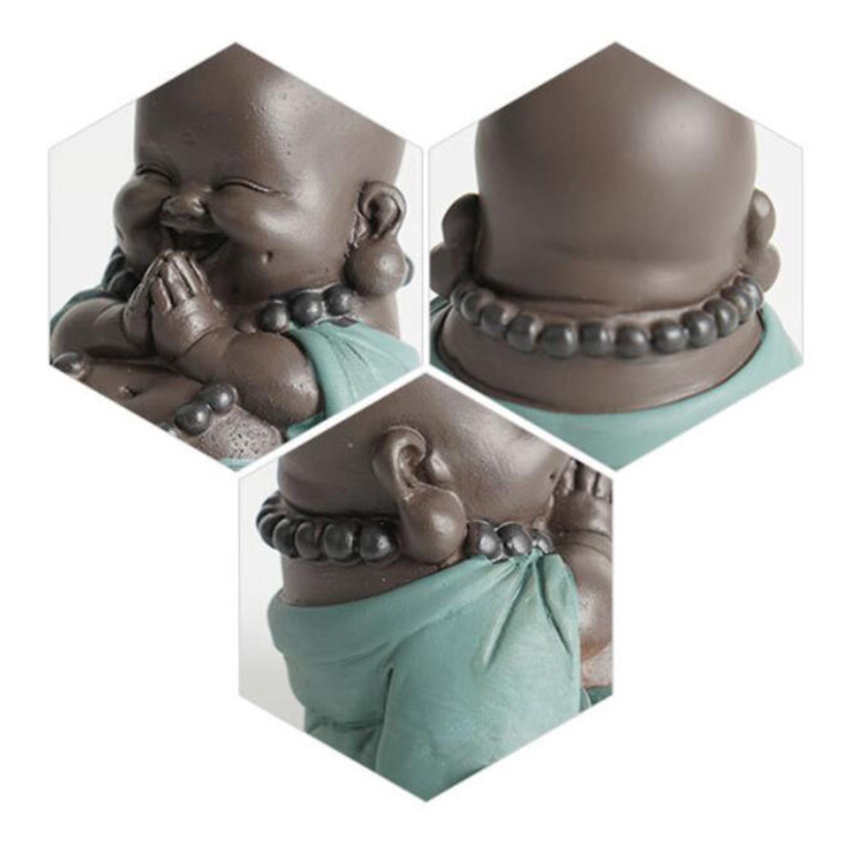 Maxbell Lovely Little Monk Figurine tea for Desktop Decoration Collectible Art