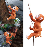 Maxbell Climbing Animal Figurine Sculpture Resin for Patio Balcony Outdoor Monkey