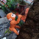 Maxbell Climbing Animal Figurine Sculpture Resin for Patio Balcony Outdoor Monkey