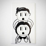 Maxbell 3 Pieces Light Switch Decals Human Shape Decoration Socket Stickers for Home