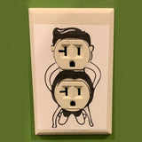 Maxbell 3 Pieces Light Switch Decals Human Shape Decoration Socket Stickers for Home