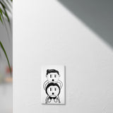 Maxbell 3 Pieces Light Switch Decals Human Shape Decoration Socket Stickers for Home