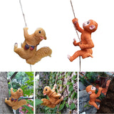 Maxbell Climbing Animal Figurine Sculpture Resin for Patio Balcony Outdoor Squirrel