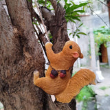 Maxbell Climbing Animal Figurine Sculpture Resin for Patio Balcony Outdoor Squirrel