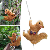 Maxbell Climbing Animal Figurine Sculpture Resin for Patio Balcony Outdoor Squirrel