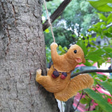 Maxbell Climbing Animal Figurine Sculpture Resin for Patio Balcony Outdoor Squirrel