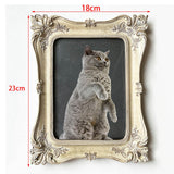 Maxbell Photo Frame Resin Wall European Style Desktop Rectangular Embossed Retro