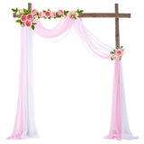 Maxbell Wedding Arch Draping Party Backdrop Curtain Panels 70x550cm for Stage Decor