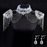Maxbell Shoulder Chain Necklace Handmade Swimsuit Pearl Body Durable for Prom Beach A