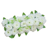 Maxbell Arch Rose Flower Panel Table Runner Bouquet for Wedding White