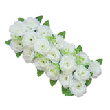 Maxbell Arch Rose Flower Panel Table Runner Bouquet for Wedding White