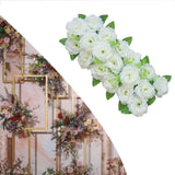 Maxbell Arch Rose Flower Panel Table Runner Bouquet for Wedding White