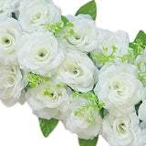 Maxbell Arch Rose Flower Panel Table Runner Bouquet for Wedding White