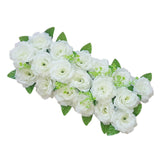 Maxbell Arch Rose Flower Panel Table Runner Bouquet for Wedding White