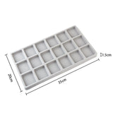 Maxbell Jewelry Tray Organizer Drawer Inserts Durable for Display Earring Women 18 Grid