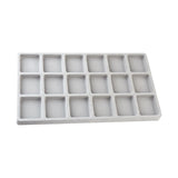 Maxbell Jewelry Tray Organizer Drawer Inserts Durable for Display Earring Women 18 Grid