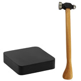 Maxbell Small Mallet with Square Black Rubber Bench Block Crafts Jewelry Tools Kit