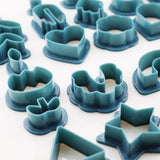 Maxbell 157Pcs Cutter of Polymer Clay for Earrings 30 Jump Rings Blue