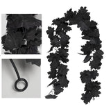 Maxbell Artificial Maple Leaves Garland Vine for Christmas Halloween Decor Black