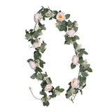 Maxbell Artificial Camellias Flowers Vines Greenery Decorative for Door Light Pink