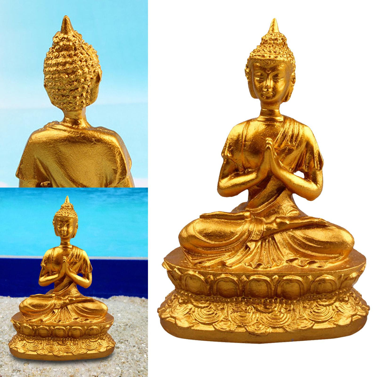 Maxbell Resin Buddha Figurines Decoration Premium for Festivals Office Meditation