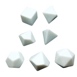 Maxbell 7Pcs White Empty Dices for Dices Making, Role Playing Game, Party Supplies