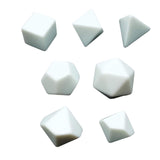 Maxbell 7Pcs White Empty Dices for Dices Making, Role Playing Game, Party Supplies