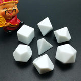 Maxbell 7Pcs White Empty Dices for Dices Making, Role Playing Game, Party Supplies