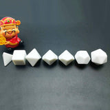 Maxbell 7Pcs White Empty Dices for Dices Making, Role Playing Game, Party Supplies
