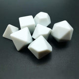 Maxbell 7Pcs White Empty Dices for Dices Making, Role Playing Game, Party Supplies