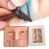 Maxbell Makeup Practice Face with Lashes Holder Replacement Eyelash for Starter Pink