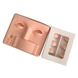 Maxbell Makeup Practice Face with Lashes Holder Replacement Eyelash for Starter Pink