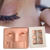 Maxbell Makeup Practice Face with Lashes Holder Replacement Eyelash for Starter Pink