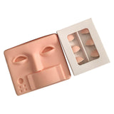 Maxbell Makeup Practice Face with Lashes Holder Replacement Eyelash for Starter Pink