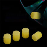 Maxbell 4x Car Tire Valve Stem Caps Motorcycles Luminous Air Caps Cover Yellow