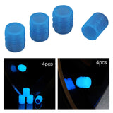 Maxbell 4x Car Tire Valve Stem Caps Motorcycles Luminous Air Caps Cover Blue