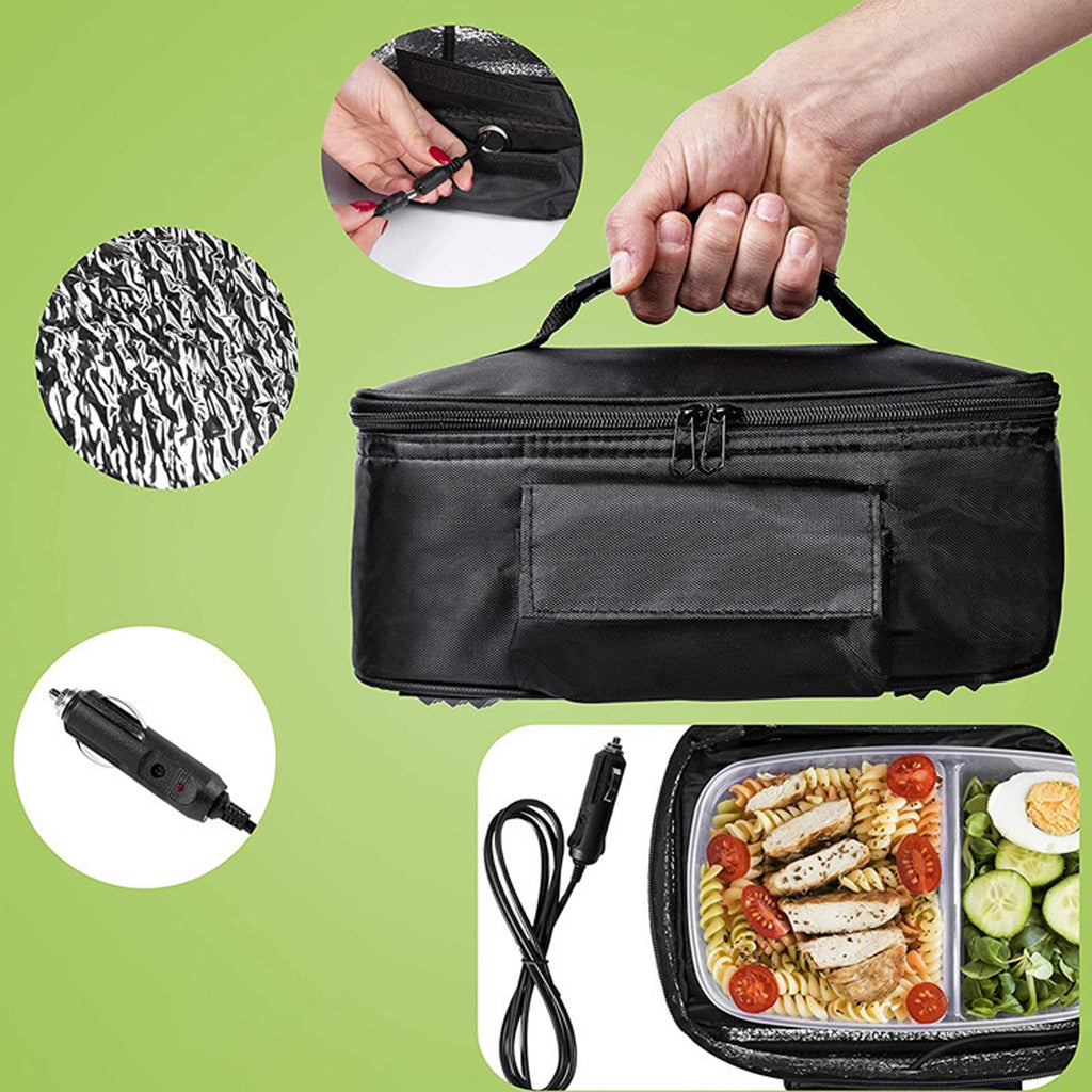 Maxbell Portable Mini Microwave 12v Heated Electric Lunch Pouch Food Warmer for Car