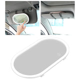 Maxbell Visor Vanity Mirror with Lights Sun Shading Cosmetic Mirror for SUV White