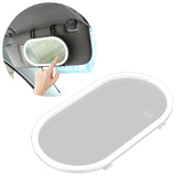 Maxbell Visor Vanity Mirror with Lights Sun Shading Cosmetic Mirror for SUV White